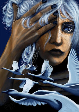 Schwanenflug — 2024 — Digital, 29,7 x 42 cm