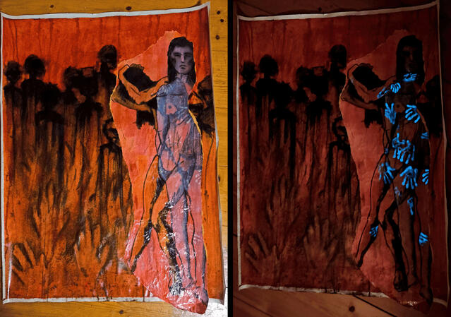 Proie — 2026 — Mixed Media on Paper — ca. 97,3 cm x 70 cm — 690,-€