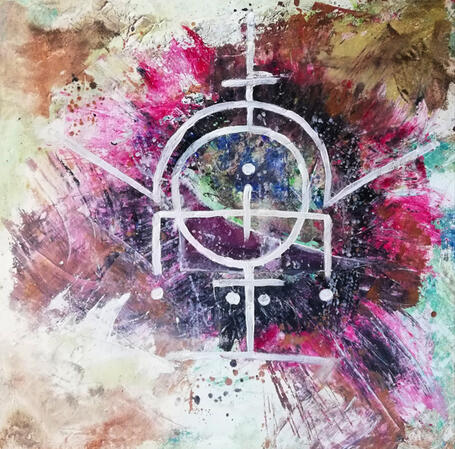 I Heal From Inside — 2021 — Mixed Media (Acryl, Structure Paste, Pigments) on Canvas, ca. 60 x 60 cm — 720 €