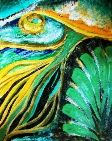 Re — 2022 — Mixed Media on Canvas, ca. 40 x 50 cm — 540,-€